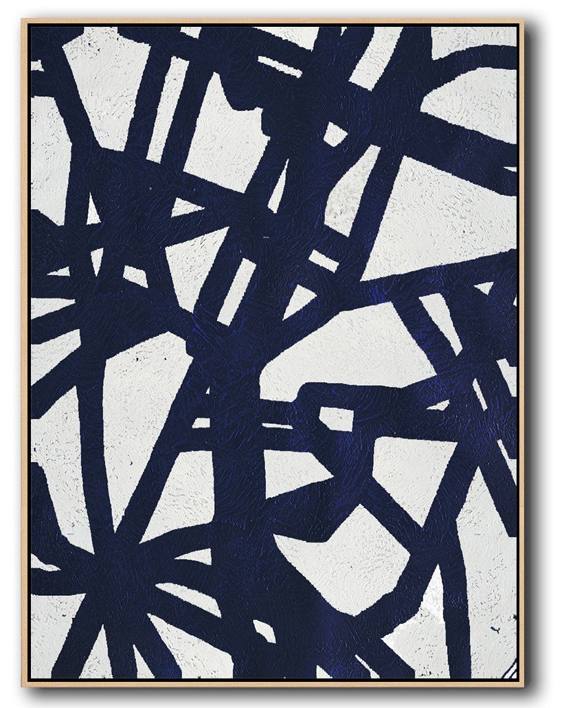 Navy Blue Minimal Art #NV96B - Click Image to Close